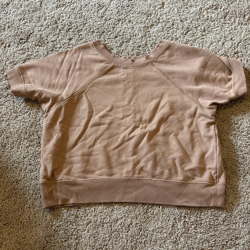 Beige sweatshirt material t shirt